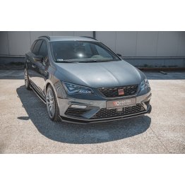 Накладка сплиттер на передний бампер Вар2 на Seat III Cupra / FR рестайл